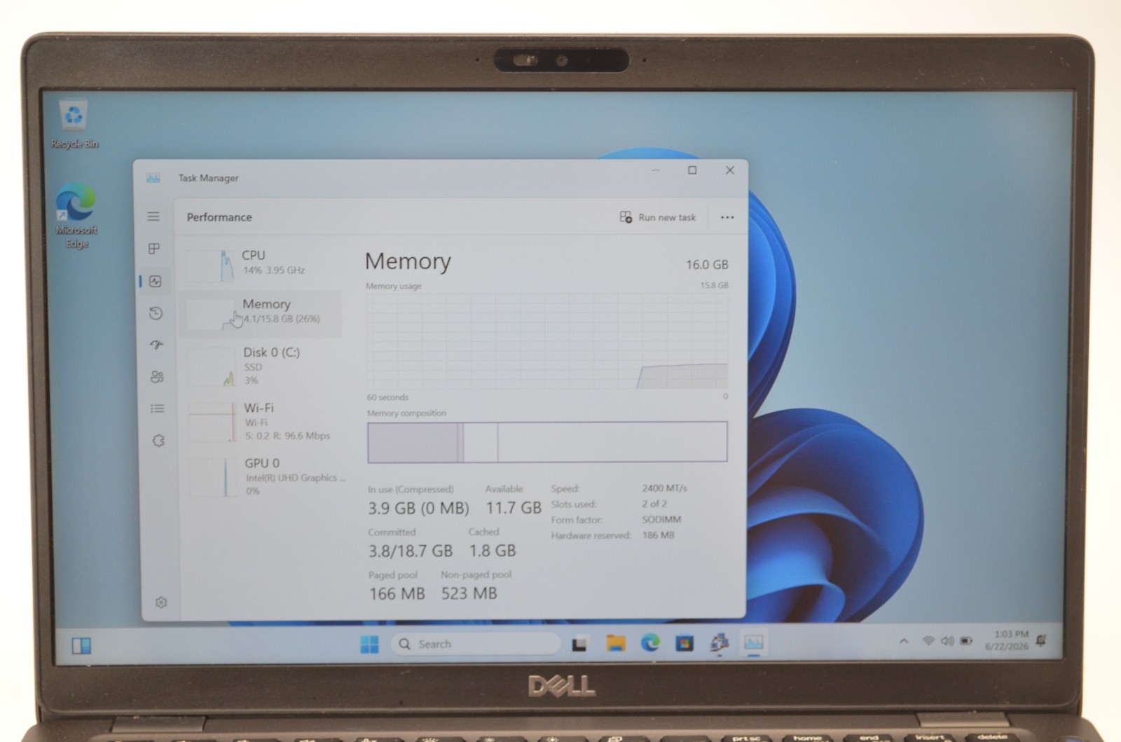 Dell Latitude 5400 Core i5-8365U 1.60GHz 16GB RAM 256 GB NVME SSD Win 11 Pro