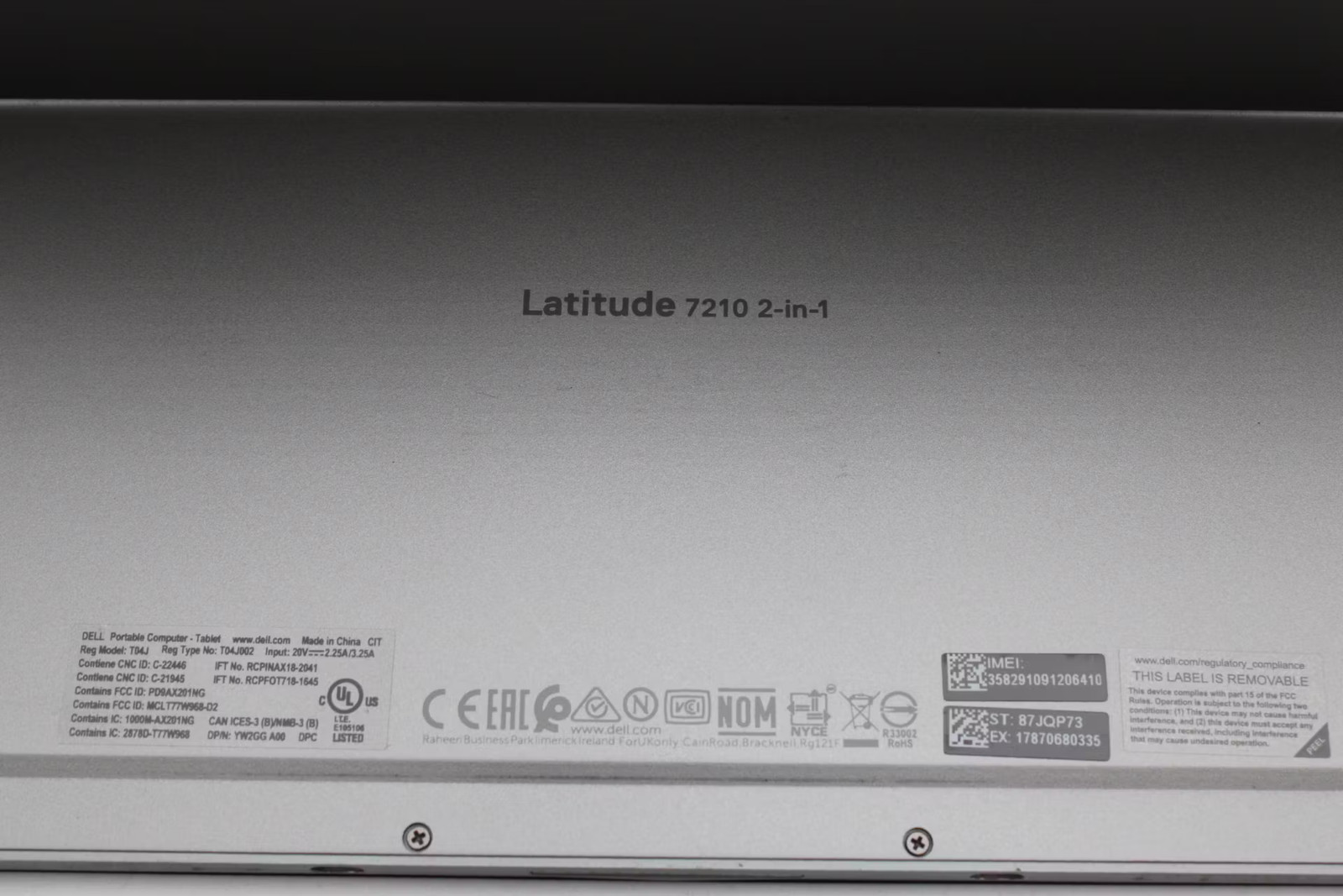 Dell Latitude 7210 2-in-1 Used 12.3″ i5-10310U, 16GB RAM, 256GB NVMe, No Keyb…