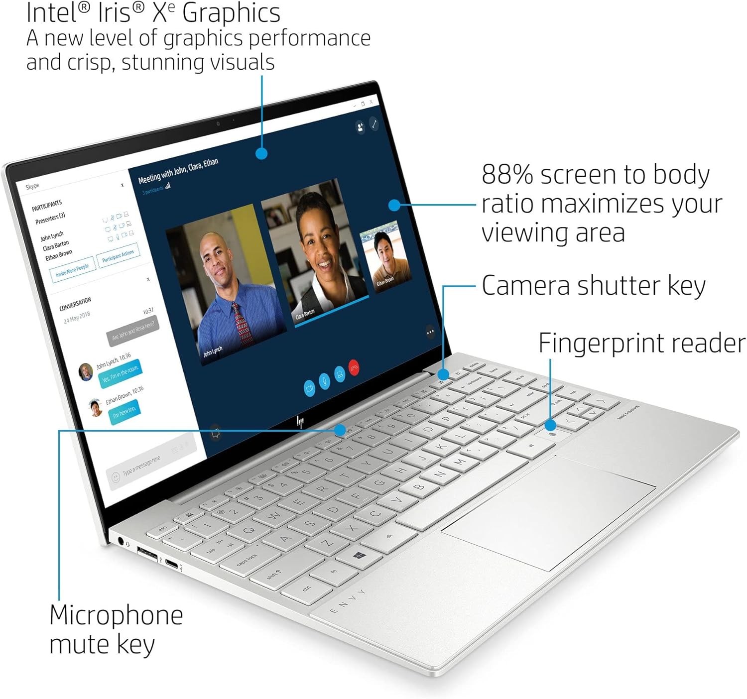 HP Envy 13.3″ FHD Laptop 4-Core i5-1135G7 up to 4.2GHz 8GB RAM 256GB SSD Win 10