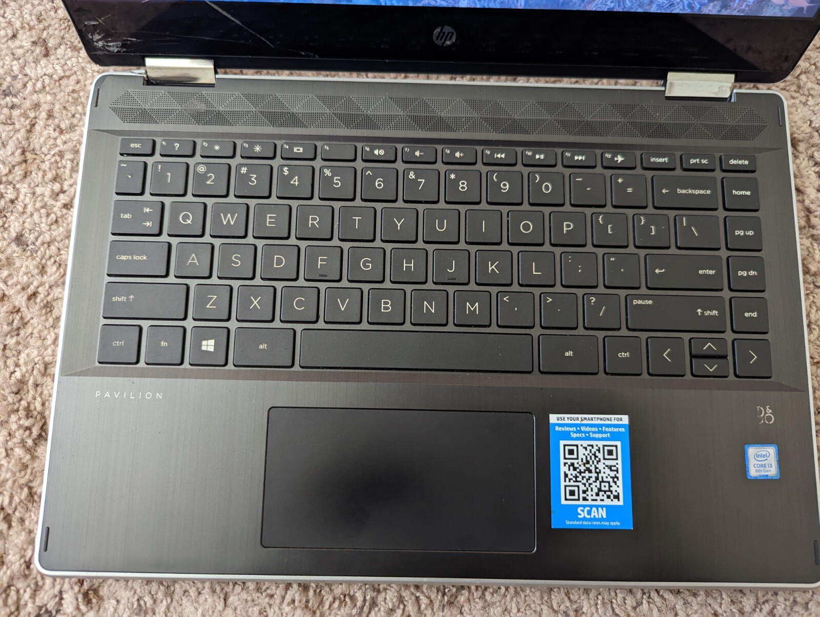 HP Pavilion X360 14″ SSD Notebook Intel Core i3 8th Gen, 2.20Ghz, 8GB RAM Laptop