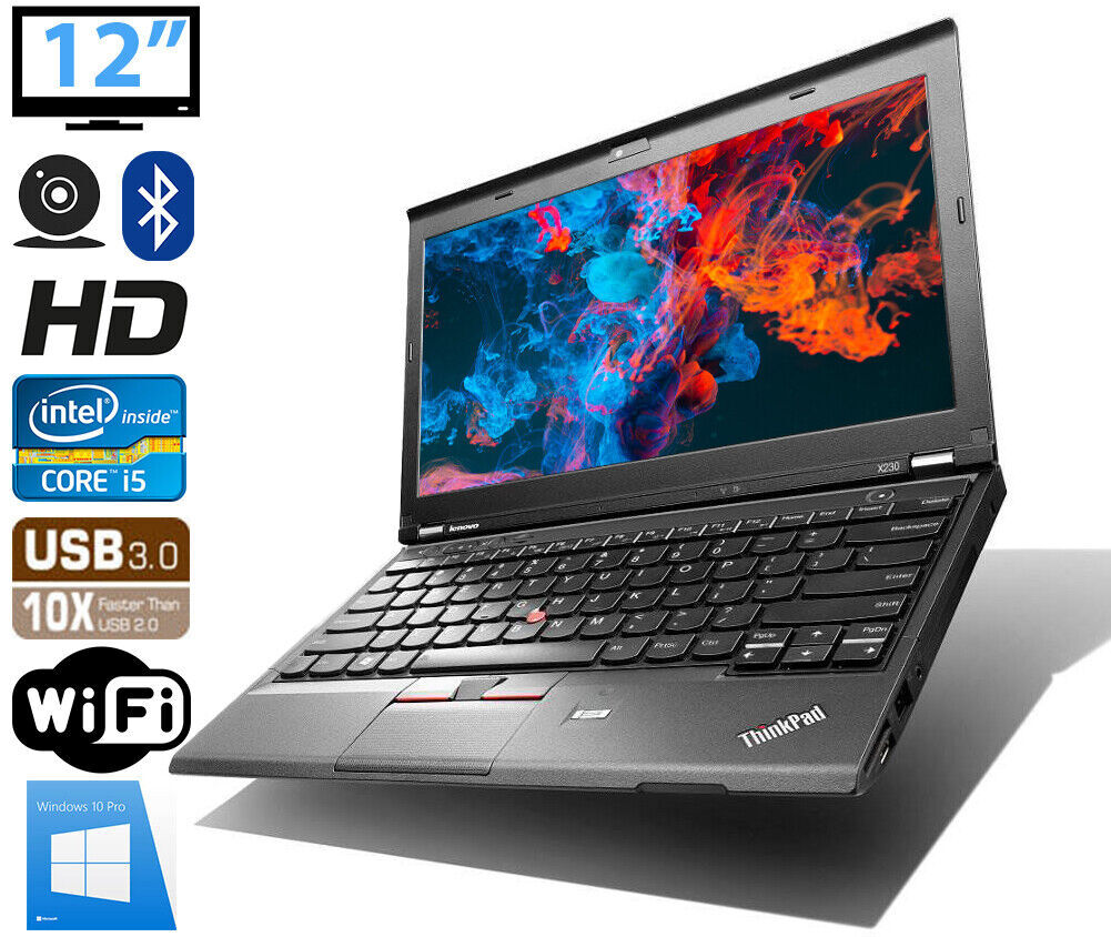 Special offer Lenovo X230 i5-3320 Max 3.3GHz 12 inch HD Win 7/10 camera