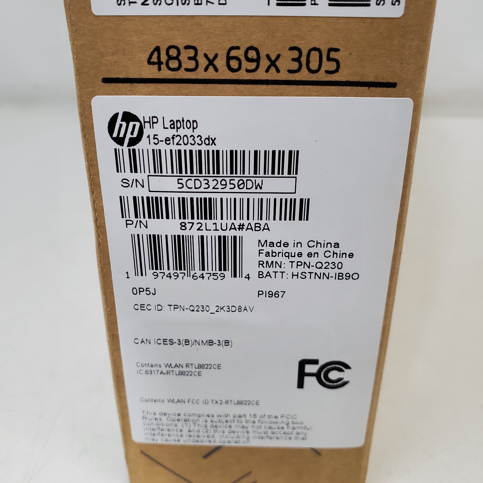 NEW HP 15-EF2033DX 15.6″ Laptop AMD Ryzen 3 8GB RAM 256GB SSD Windows 11 Home