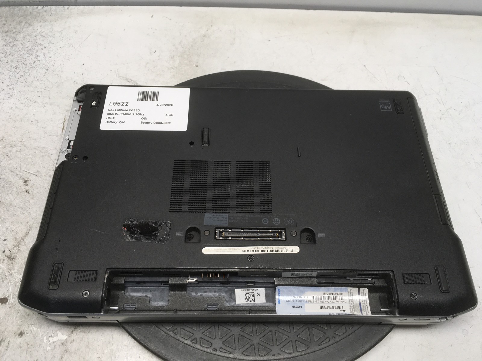 Dell Latitude E6330 Intel i5-3340M 2.7GHz 4 GB NO HDD No Batt