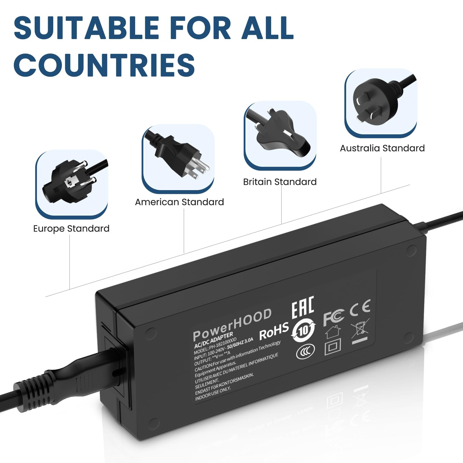 PowerHOOD 180W AC/DC Adapter Compatible with System76 Gazelle gaze15 GTX 1660 Ti