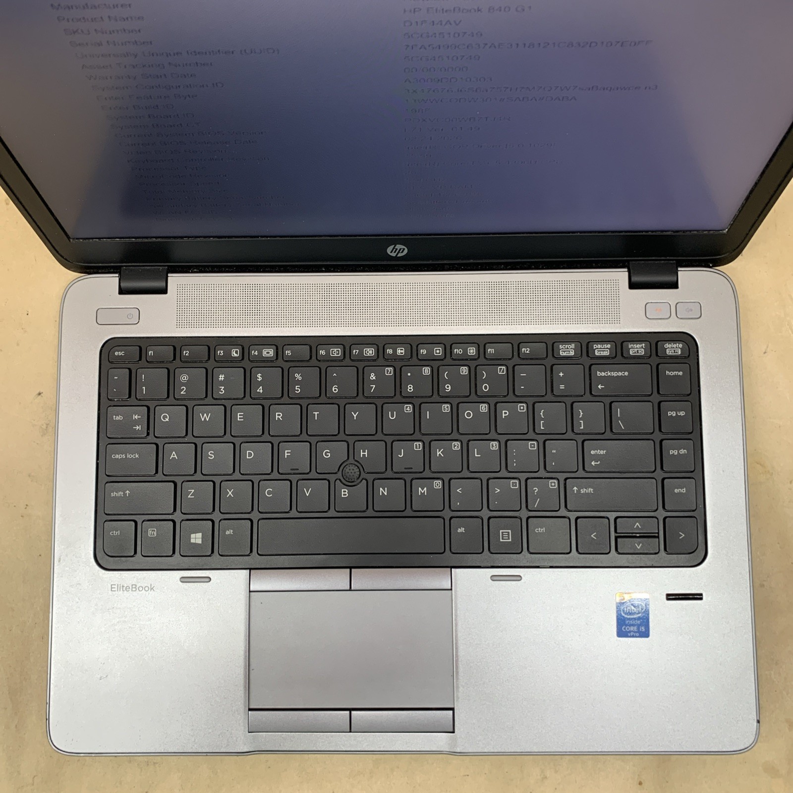 HP EliteBook 840 G1 14″, Intel Core i5-4300U @ 1.9GHz, 8GB RAM, No SSD/OS