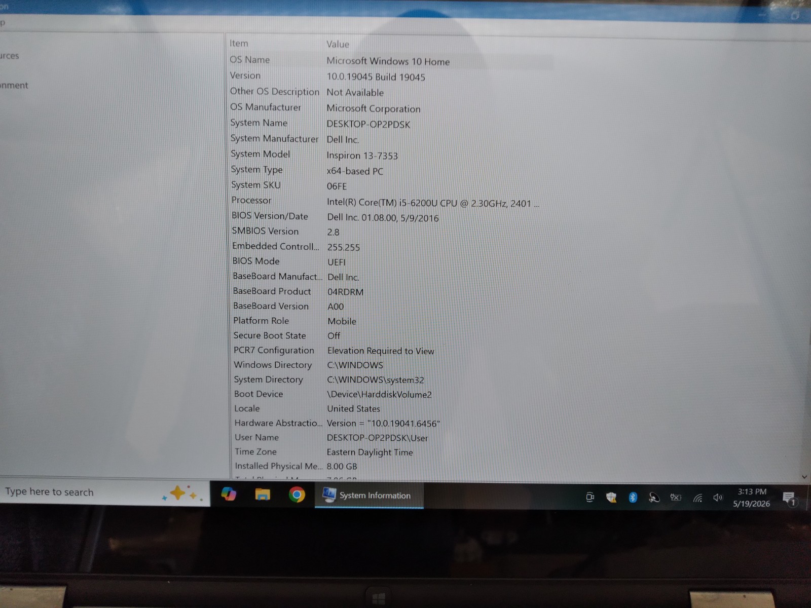 Dell Inspiron 13-7353 2-in-1 Laptop I5-6200U @ 2.3Ghz 8GB RAM 500GB SSD W10Home
