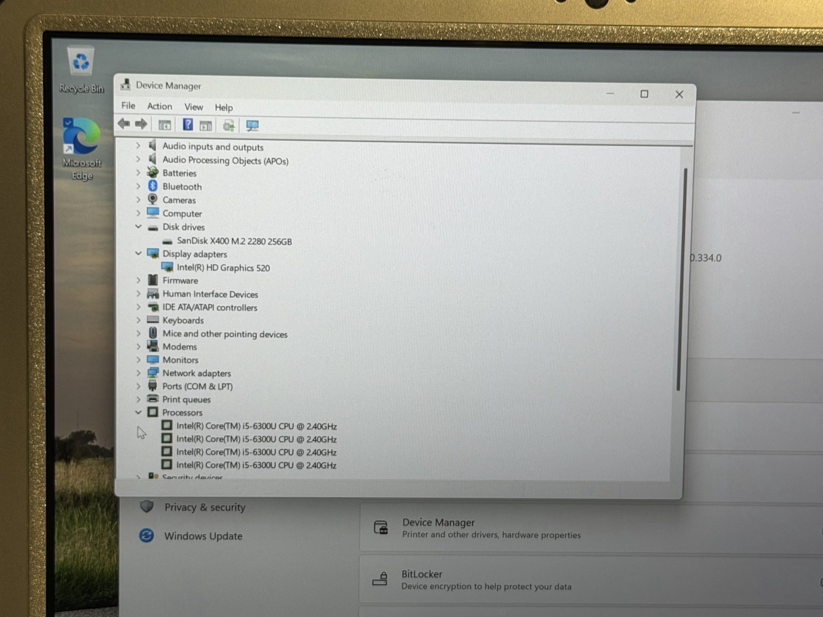 Panasonic ToughBook CF-33 i5-6300U 8GB Ram 256 SSD Win11 Pro. Touchscreen