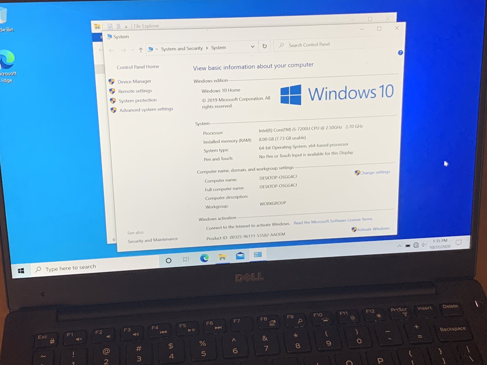 Dell XPS 13-9360 13.3in. (256GB SSD, Intel Core i5 7th Gen,@2.5GHz✔️Finger ID