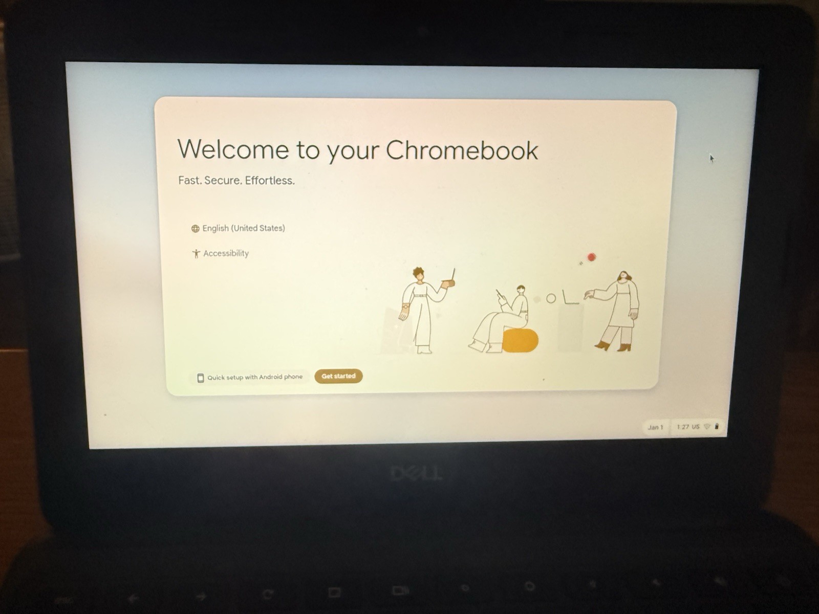 DELL CHROMEBOOK 3100 4GB RAM,16GB,CHROME OS With Out Charger.