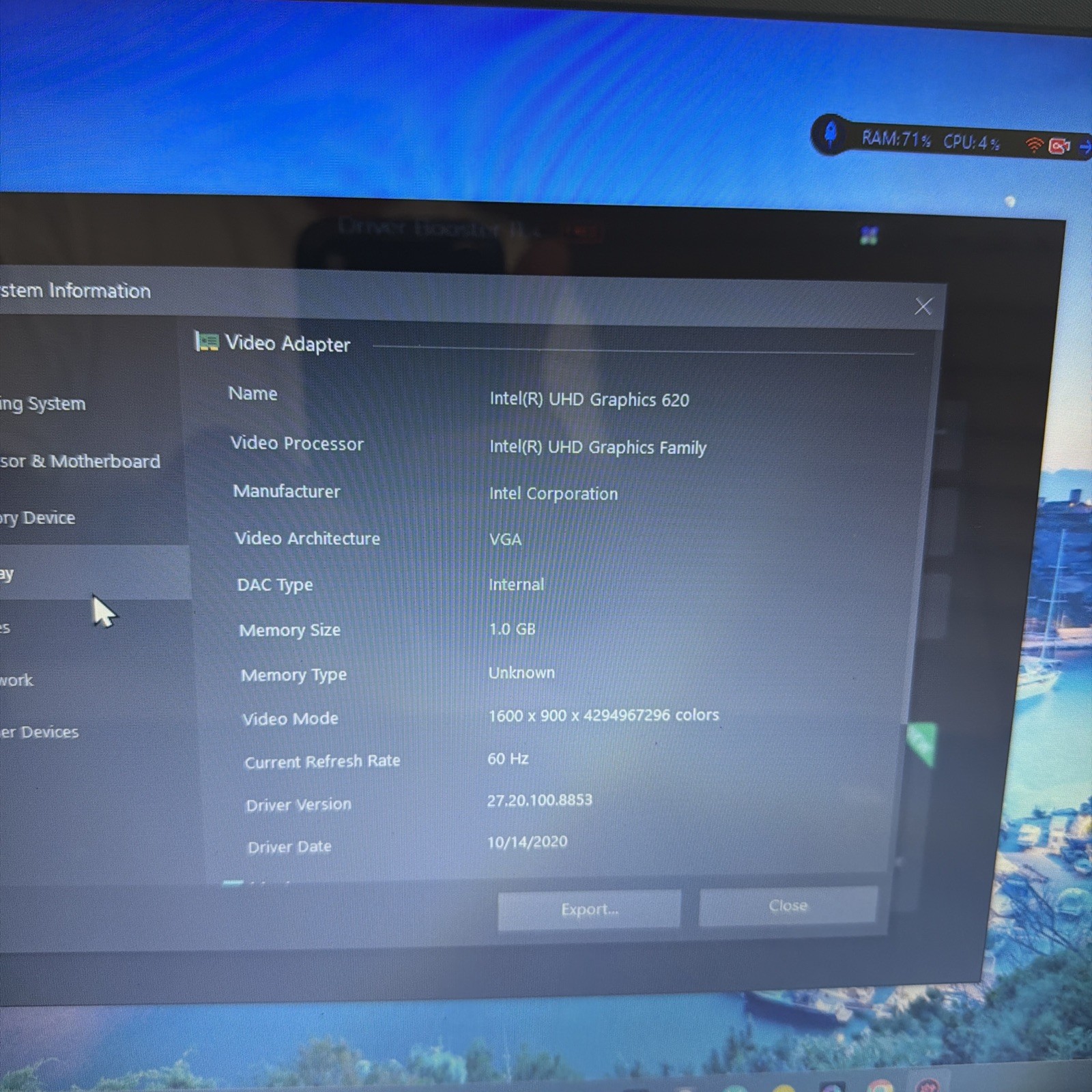 HP 17-by1062st 17.3” Laptop i5-8265U 8GB RAM 256GB SSD 500 GB HHD Win 11 Home 64