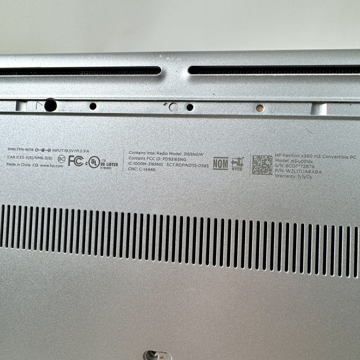 HP Pavillion 13″ M3 6GB RAM 512GB SSD Intel i3 6th Gen 2.3GHz (WMP014561)