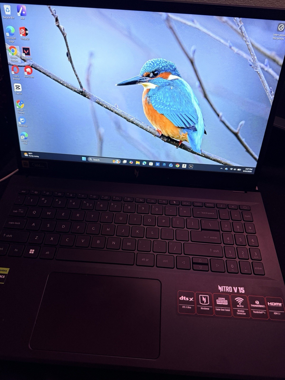 Acer Nitro V 15 15.6″ Gaming Laptop Core i5 Win 11 Black Wi-Fi HDMI Webcam
