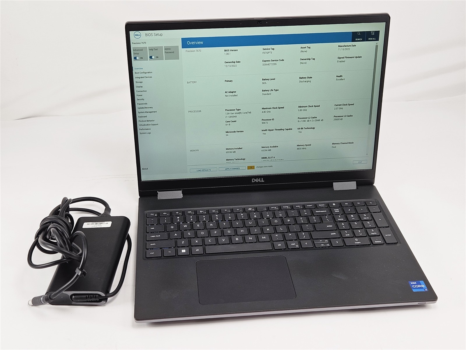 Dell Precision 7670 16″ i7-12850HX 1TB SSD 64GB RAM FHD+ Workstation Laptop