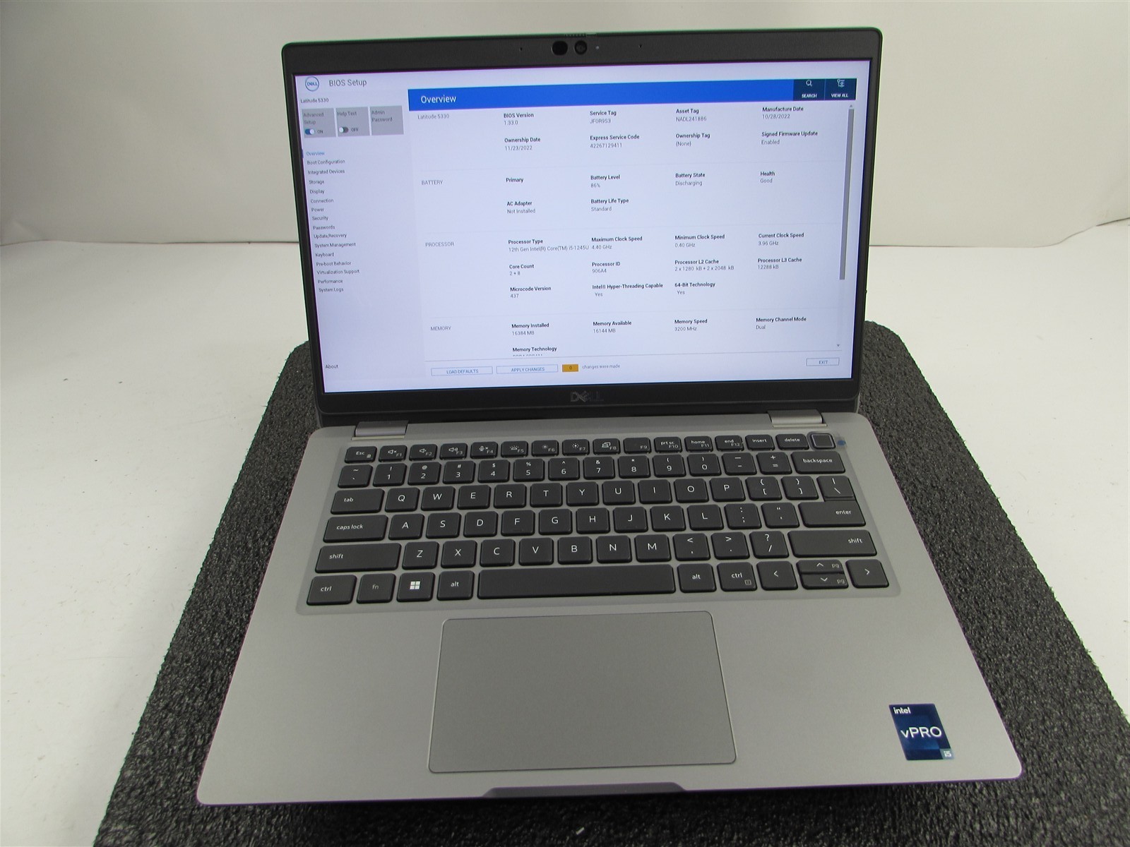 DELL LATITUDE 5330 FHD TOUCHSCREEN I5-1245U 10 CORE 512GB SSD 16GB RAM NO O.S