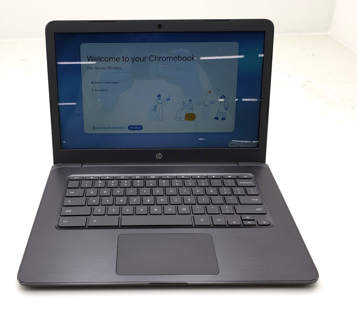 HP Chromebook 14A G5 4GB RAM 32GB eMMC AMD A4-9120C SN: 5CD0375XHD Tested