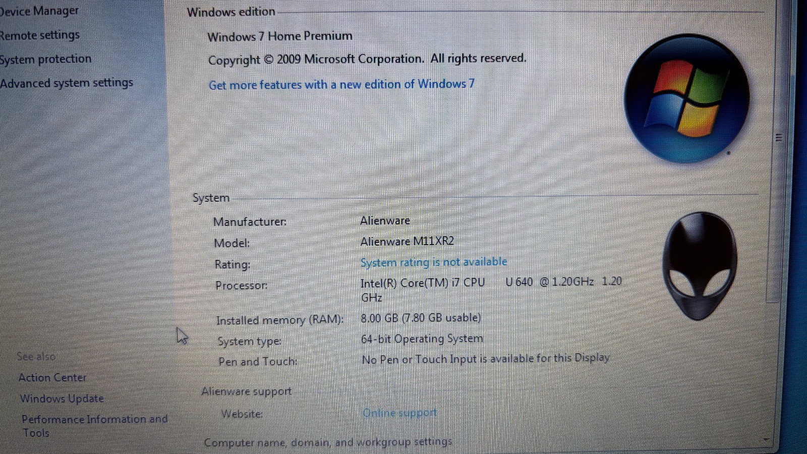 Alienware M11x R2 Gaming Laptop – Factory Restored, Windows 7, Upgraded SSD!
