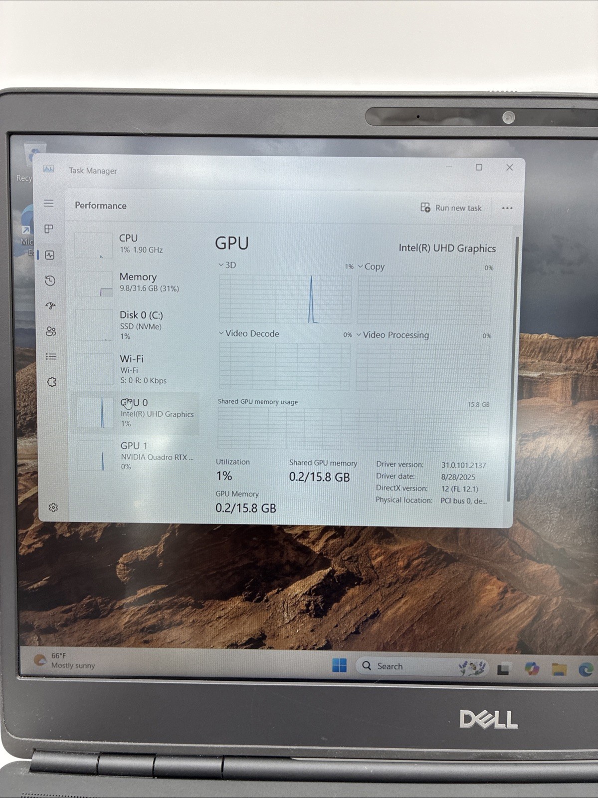 Dell Precision 7550 NVIDIA Quadro RTX 3000 2.4GHz Intel Core i9-10 32GB 1TB |L40