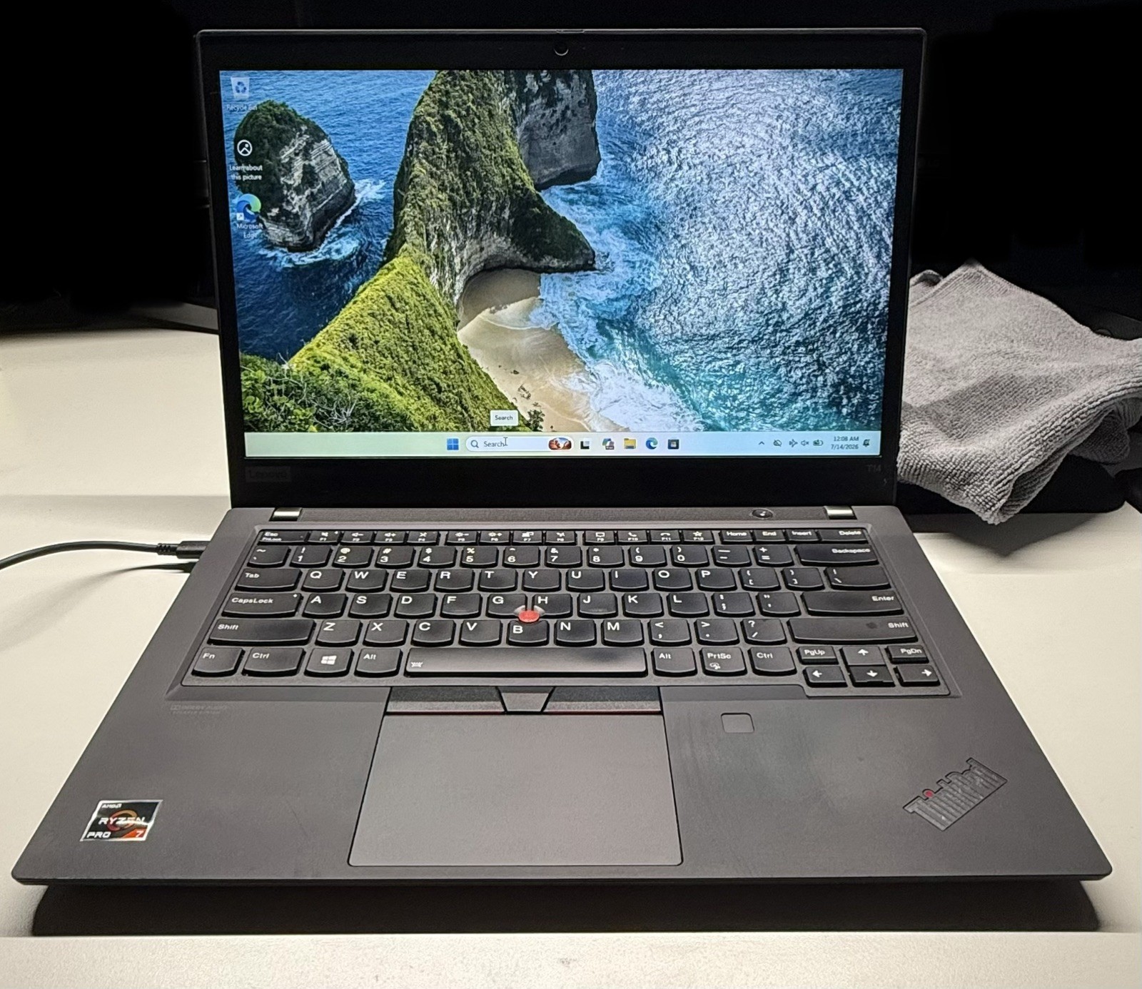 Len ThnkPad T14 Gen 1 AMD Ryzen 7 PRO 4750U 16GB RAM 512GB SSD 14″ W11P cycle:18