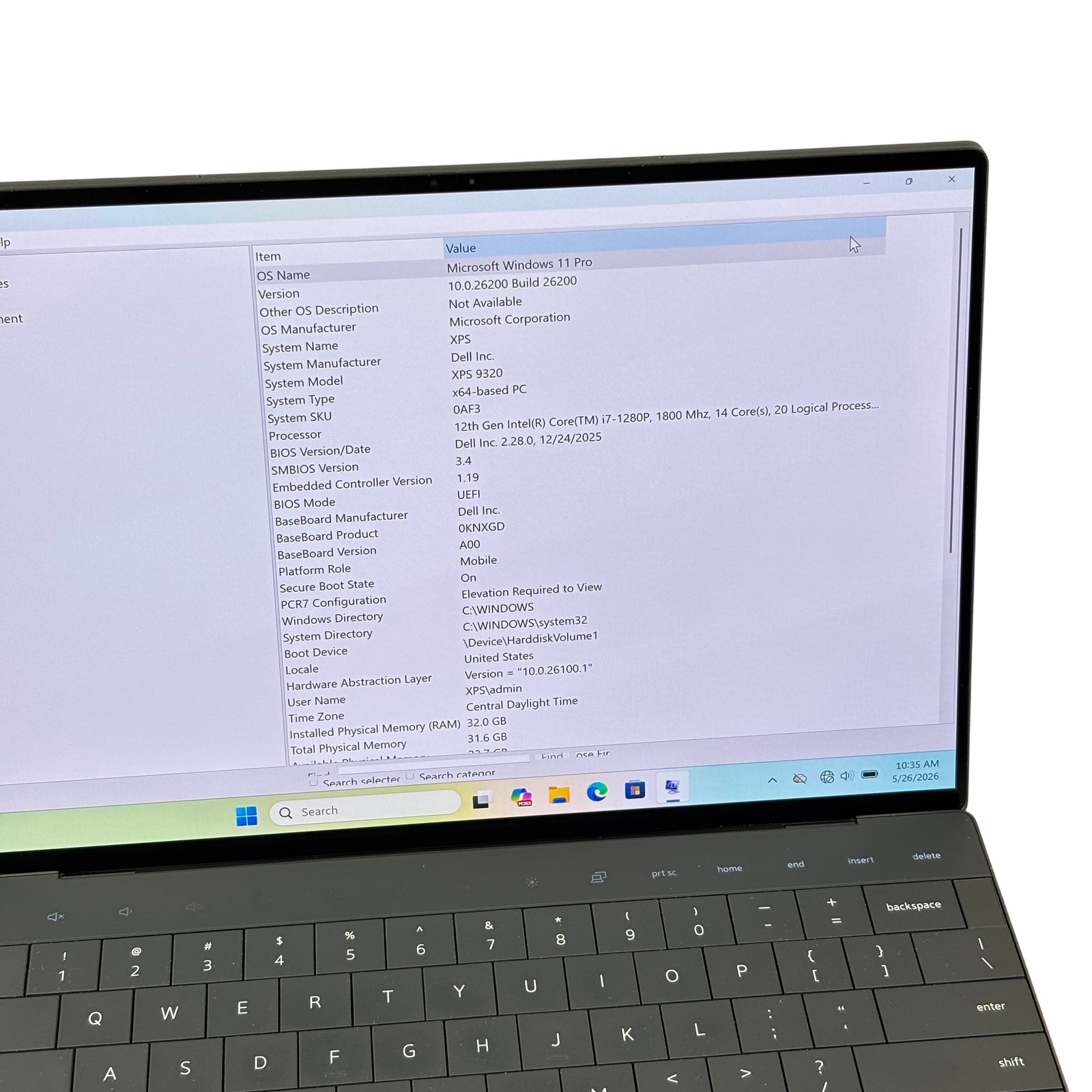 Dell XPS 9320 Windows 11 Intel Core i7-1280P 1.8GHz 32GB RAM 1TB SSD 13.4″ Touch