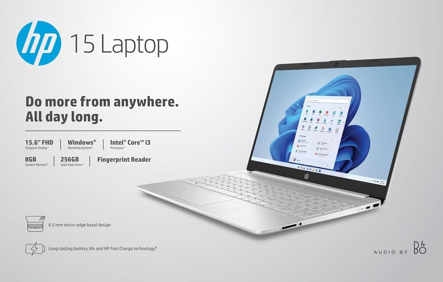 HP Business Laptop Computer 15.6″ FHD Intel Core i3 Up to 64GB RAM Win 11 Pro