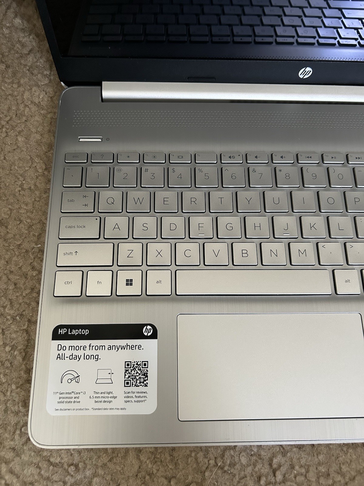 HP 15-dy2046nr 15.6″ Intel Core i3 11th Gen Laptop UNTESTED Parts Repair