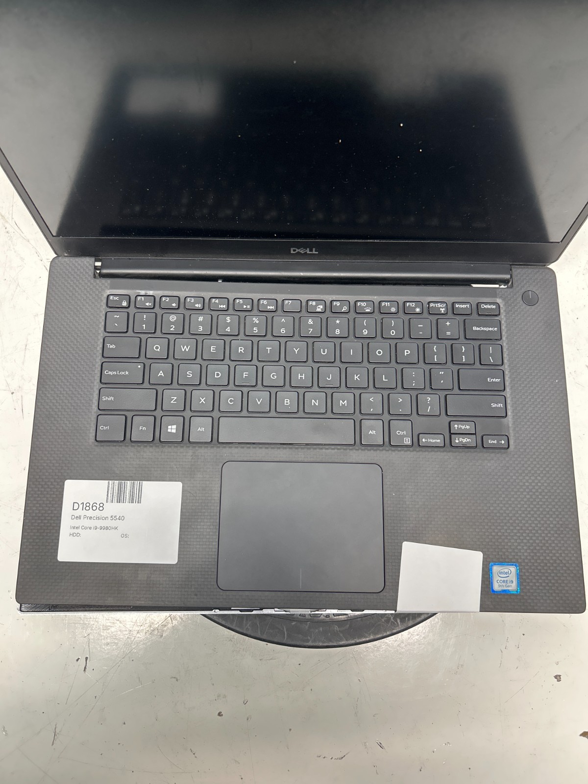 Dell Precision 5540 Intel Core i9-9980HK 2.40GHz NO RAM NO HDD NO BAT – PARTS