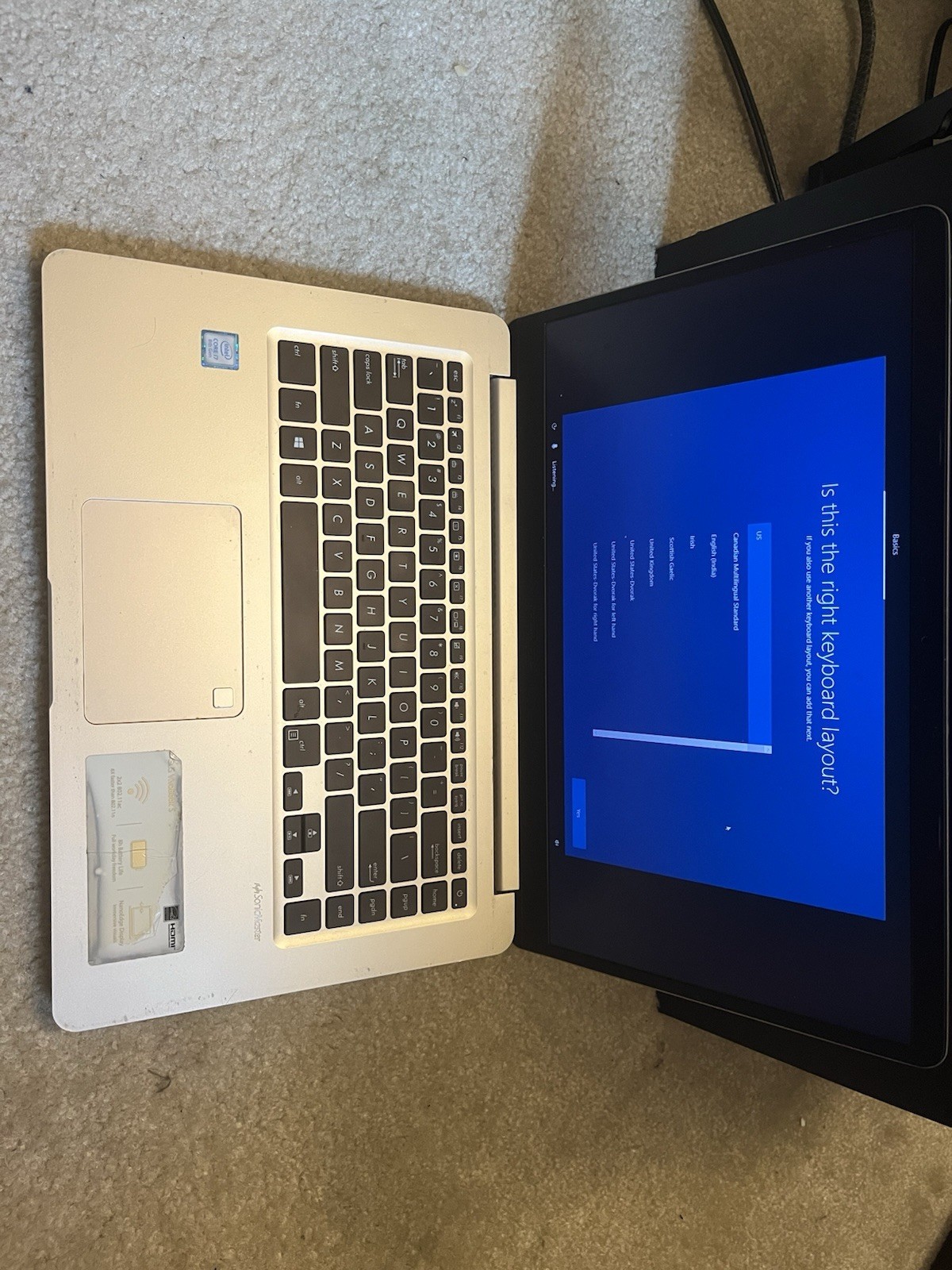 ASUS VivoBook S510UA 15.6″ FHD i57-8550U 8GB 128GB SSD – TESTED – No Charger