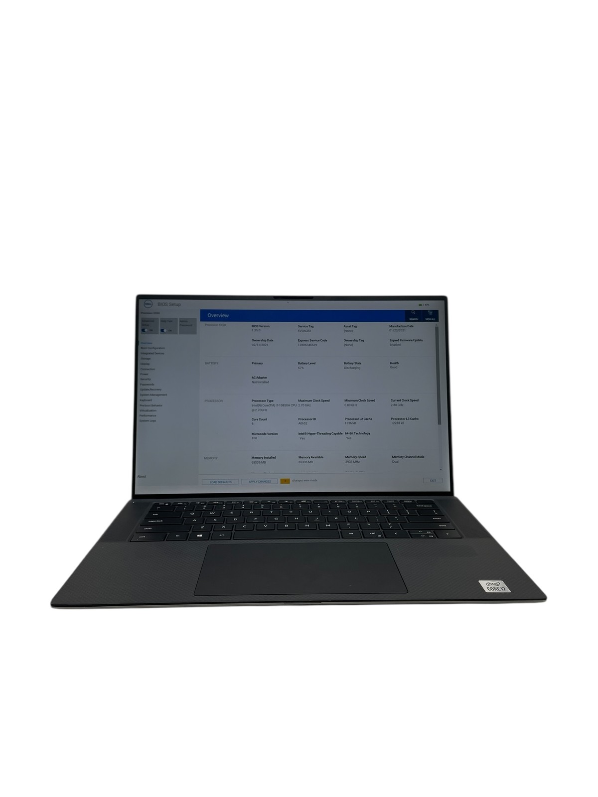 Dell Precision 5550 15″ i7 2.7GHz 64GB RAM 2TB SSD – Grade D