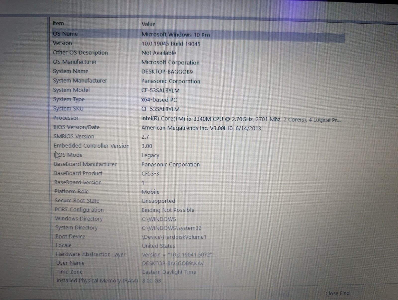 Panasonic Toughbook CF-53 14 in (Intel Core i5-3340M) Laptop – RAM 8Gb