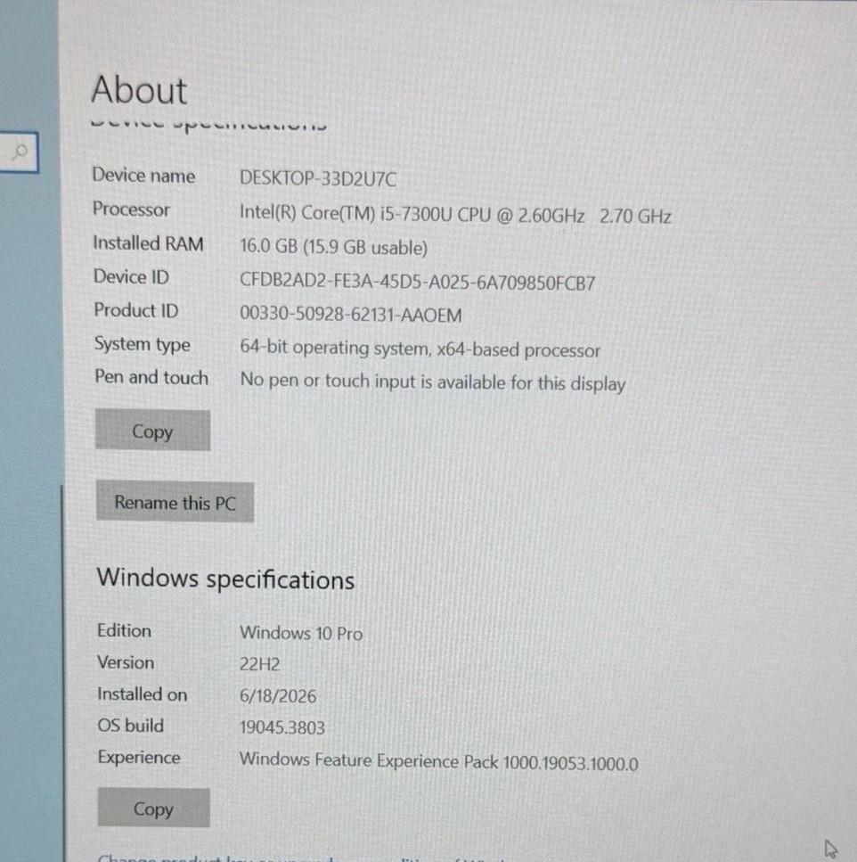 Dell Latitude 7280 13″ Laptop i5 16GB RAM 256GB SSD Win 10 Pro Ultrabook
