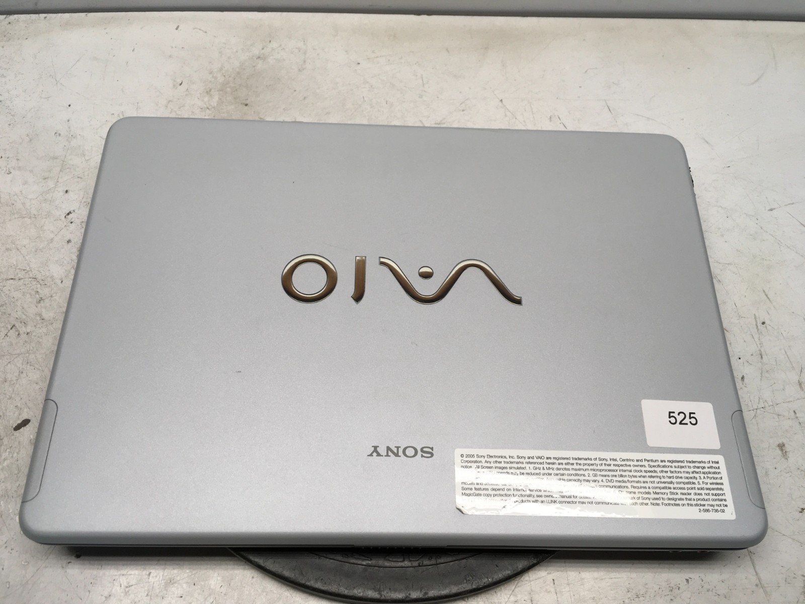 Sony Vaio VGN-FS715/W Intel Pentium M 740 1.73GHz 512 MB NO HDD