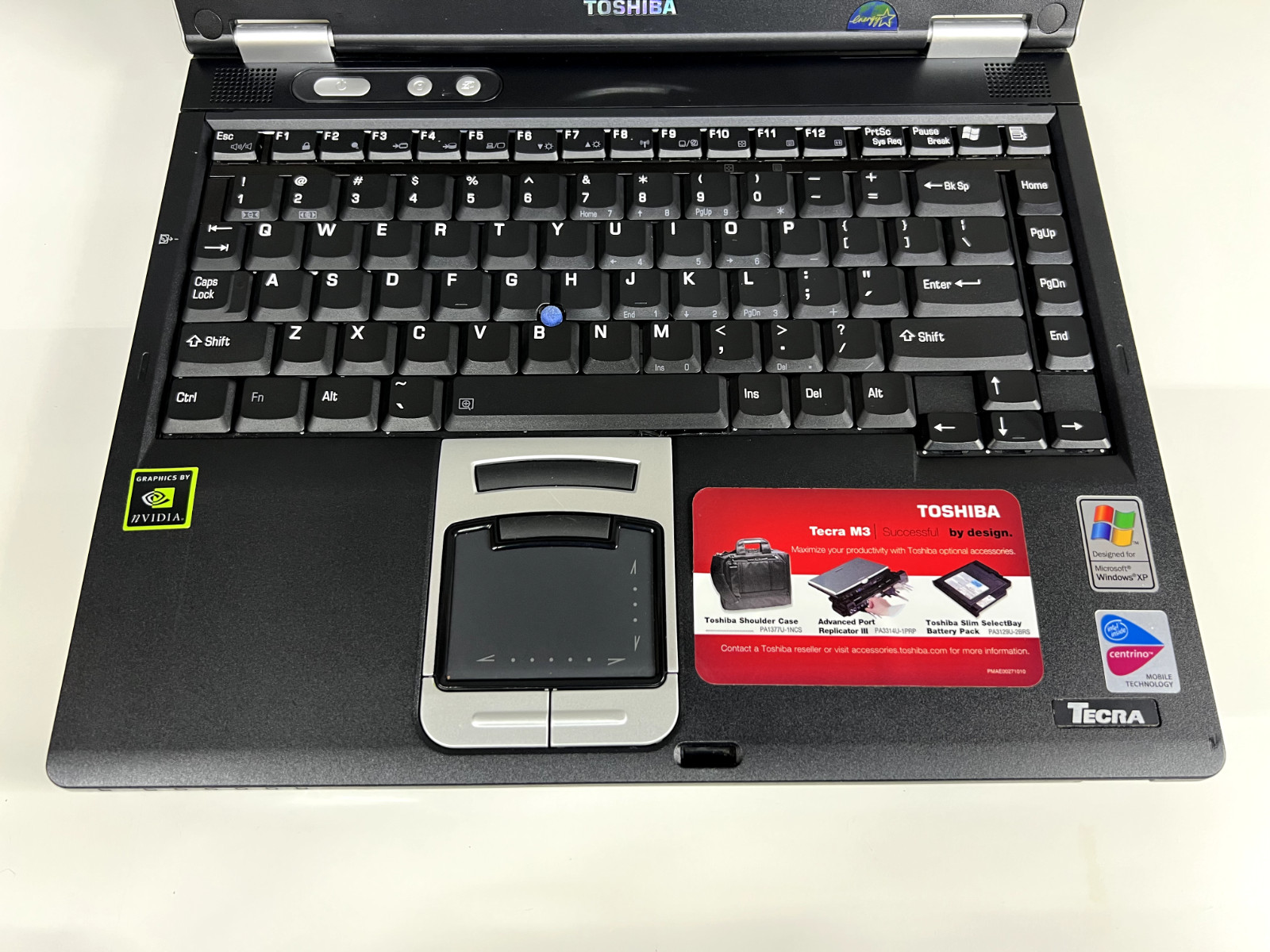 Toshiba Tecra M3 Notebook – Receives Power, No Display/No Boot – No Hard Drive