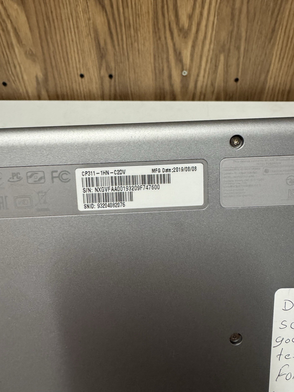 Acer Chromebook Spin 311 CP311-1HN-C2DV No Power For Parts AS-IS