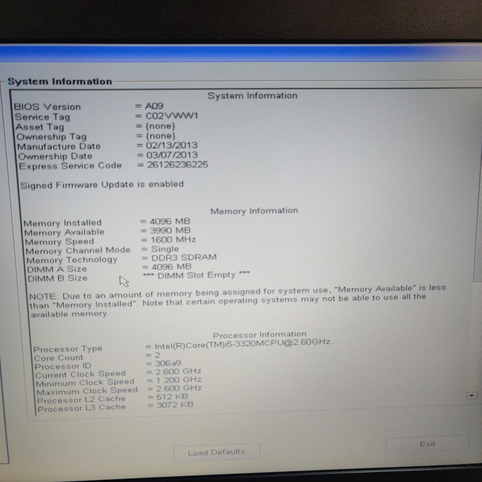 Dell Latitude E6430 14″ i7-3320M 2.60GHz 4GB RAM NO HDD/OS/BATTERY/AC ADAPTER