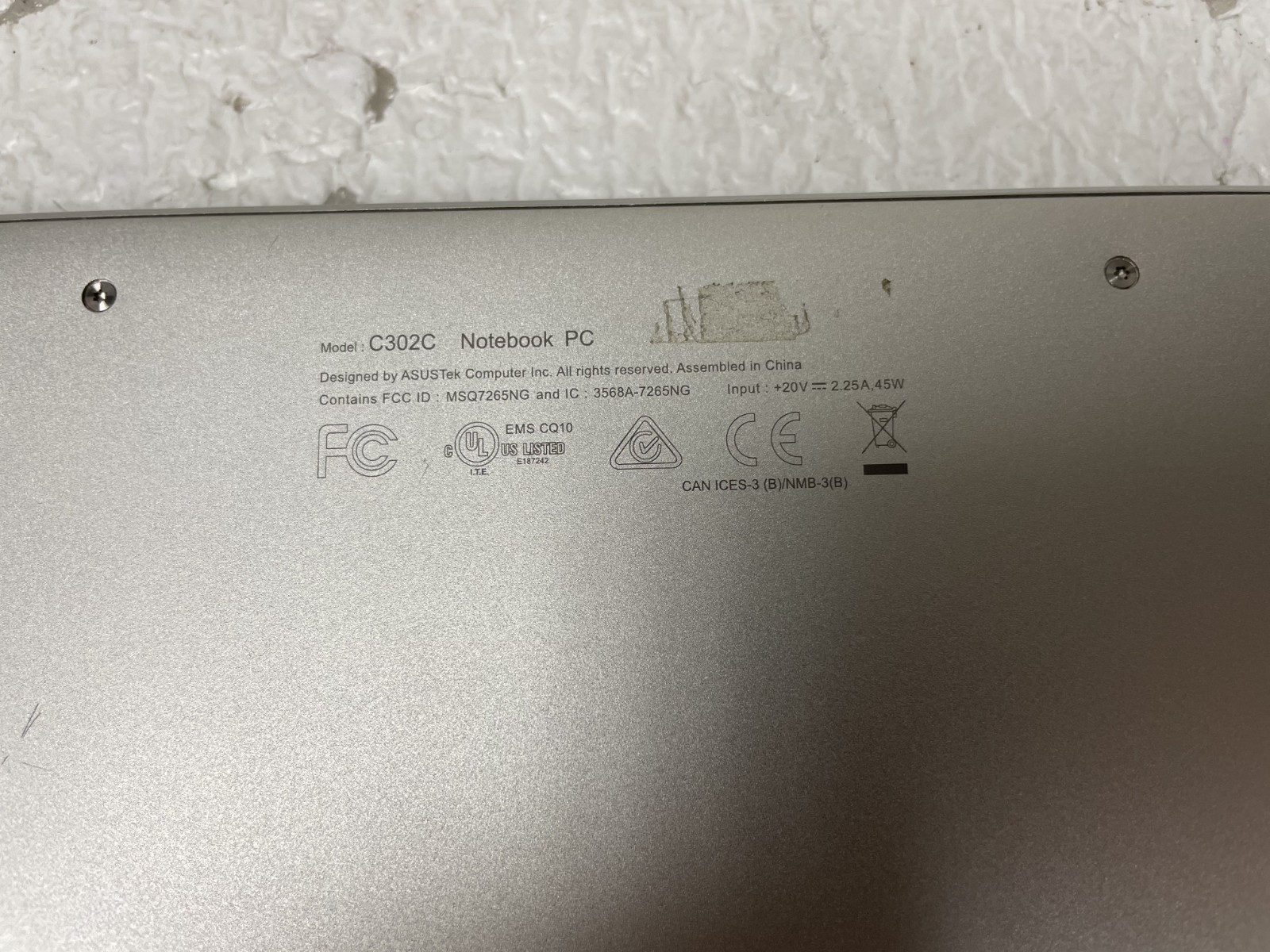 ASUS Chromebook Flip C302C 12.5″ Touchscreen m3-6Y30 @0.90GHz 4GB RAM 64GB eMMC