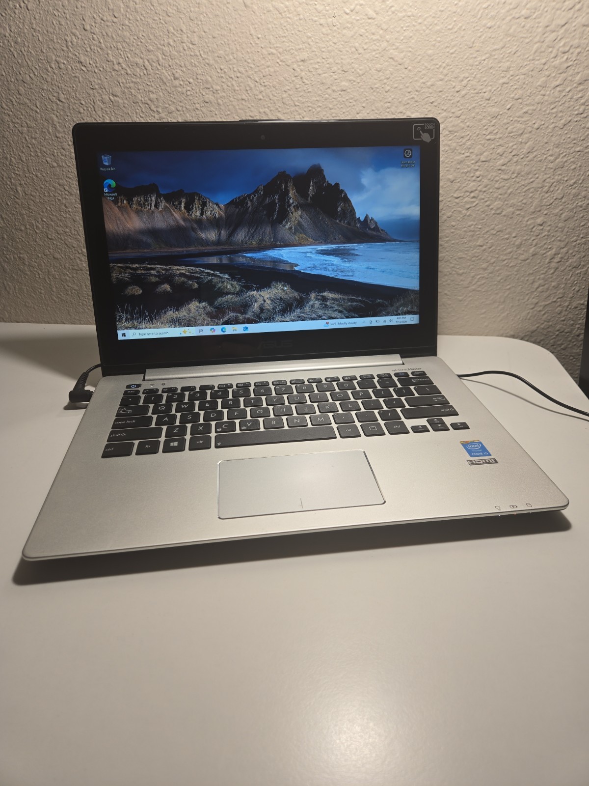 Asus Tscr 14″/ i5-4200u/ 8Gb/Ssd 120Gb/ Camera Battery doesn’t Work/NO AC #01