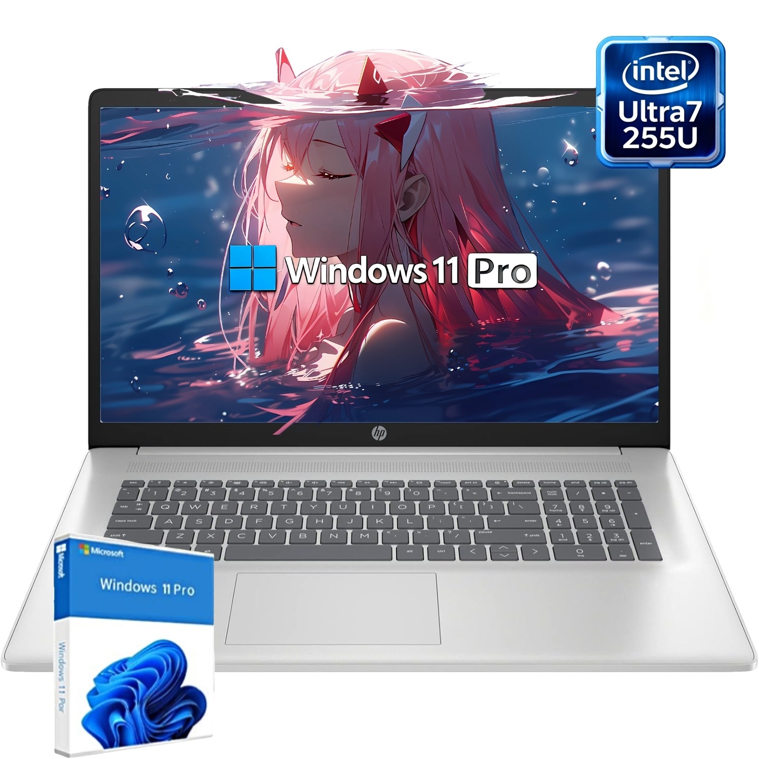HP AI Laptop – 17″ HD Touch Backlit PC Ultra 7 255U Up To 64GB 4TB SSD Win 11 OS