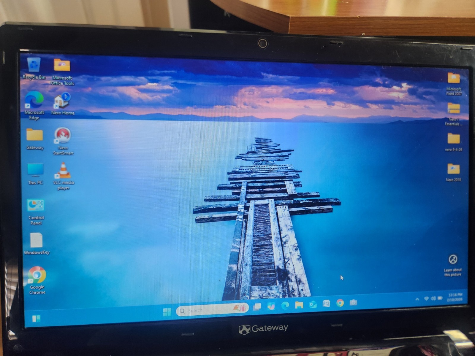 Gateway laptop Core™ I7 CPU M620@2.67GHz 8gb @256 ssd