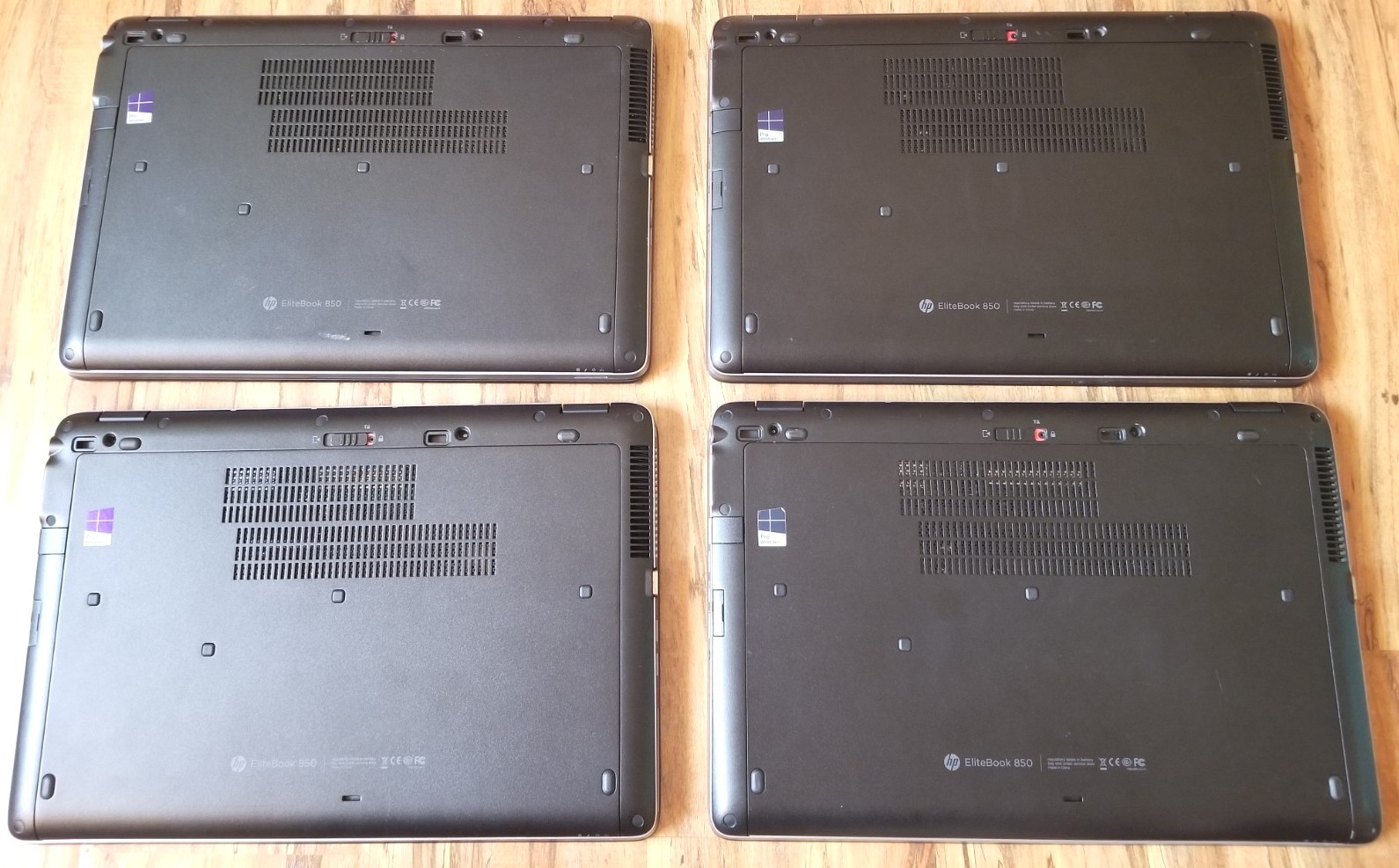 Lot 4 HP EliteBook 850 G2 i7-5600U 2.6 GHz 8GB RAM 128GB SSD Batt 15.6″ NO AC|OS