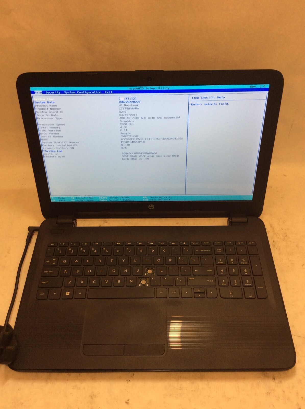 HP Stream 15-ba009dx Laptop 15″ AMD A6 READ DESCRIPTION -PP