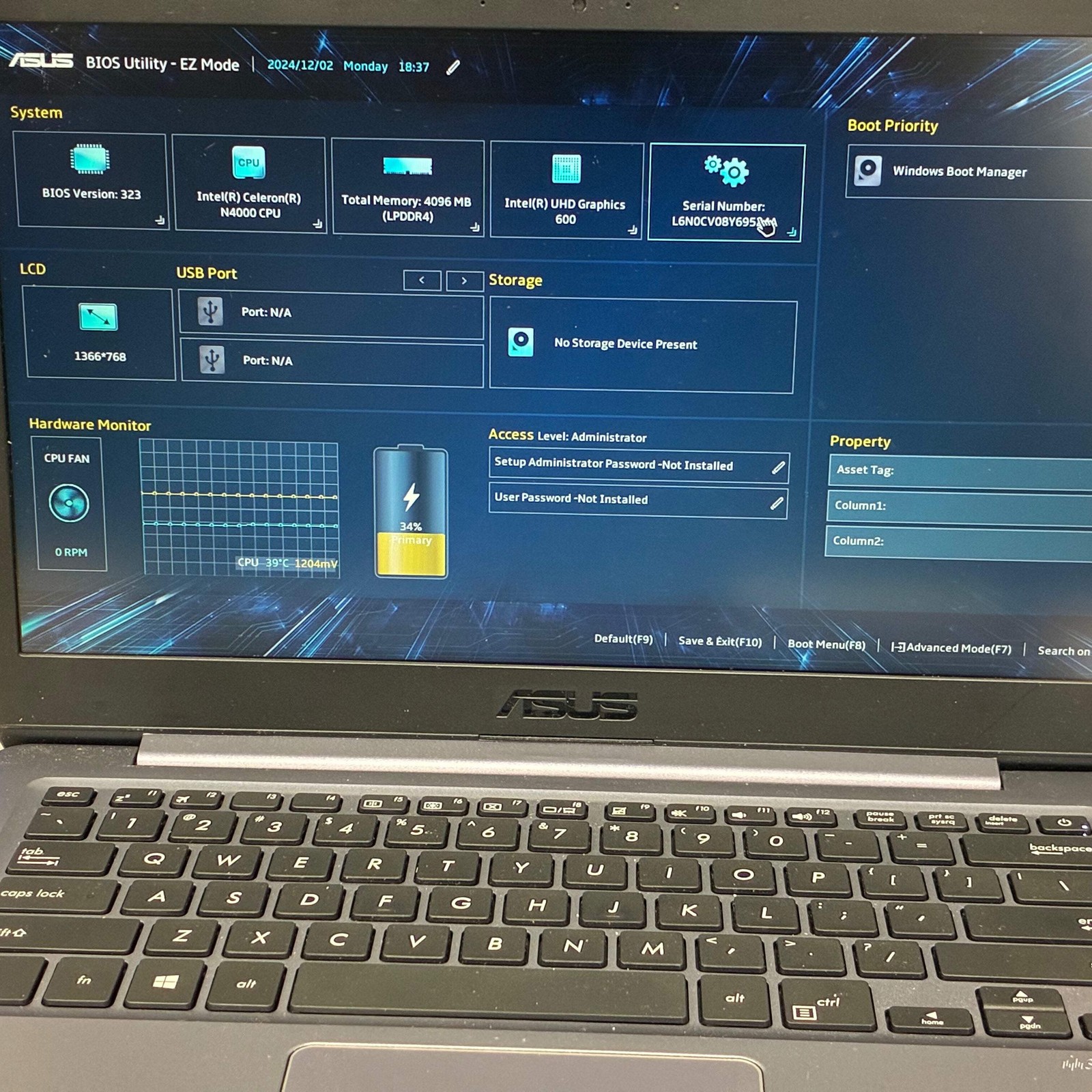ASUS 14″ Laptop R420M Intel Celeron N4000 4GB RAM 64GB SSD