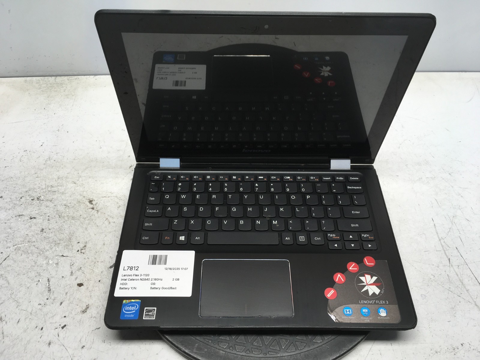 Lenovo Flex 3-1120 Intel Celeron N2840 2.16GHz 2 GB NO HDD