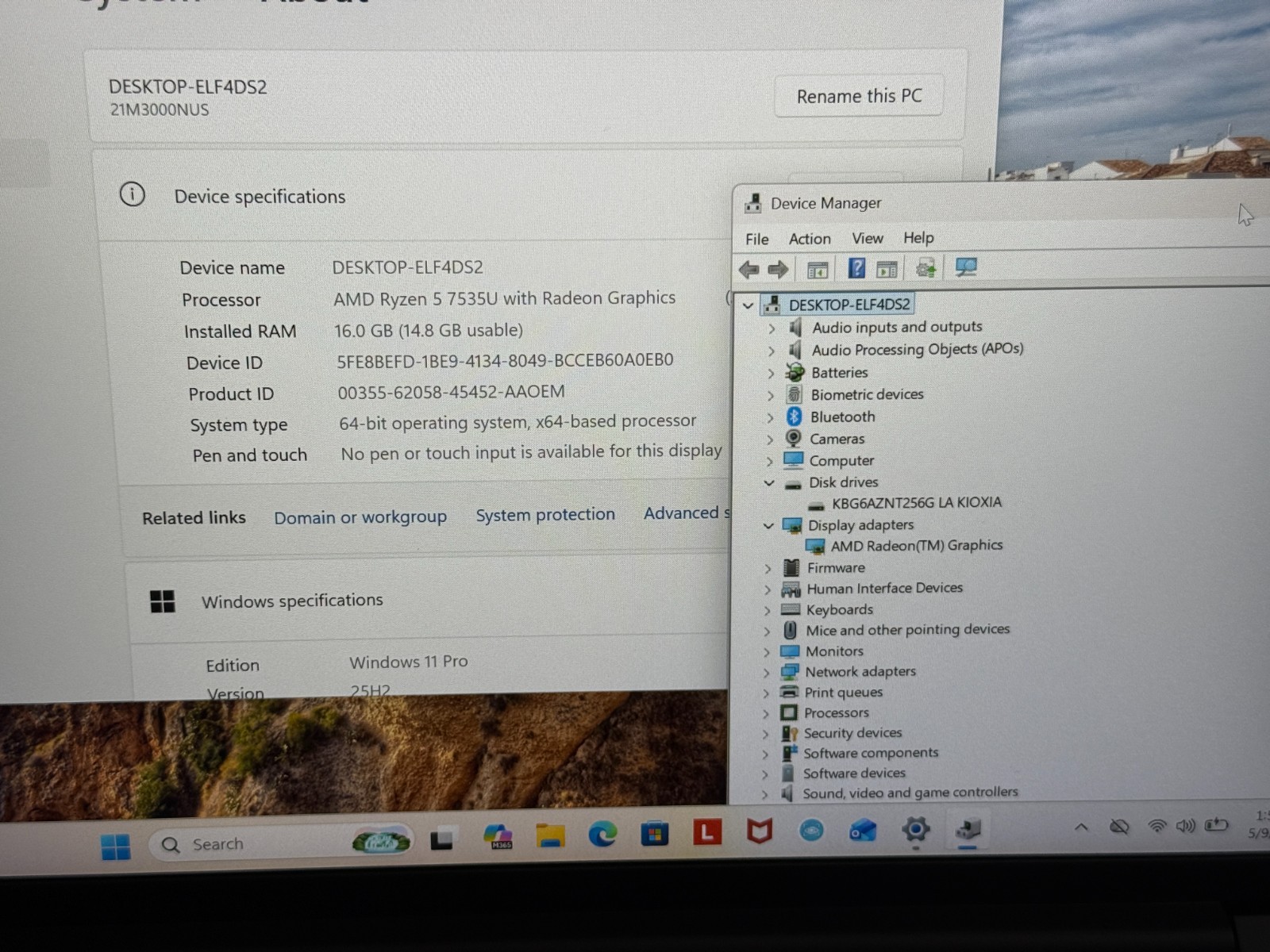 Lenovo Thinkpad E14 G6 14″ Laptop AMD Ryzen 5 7535U 16GB RAM 256GB SSD W11P