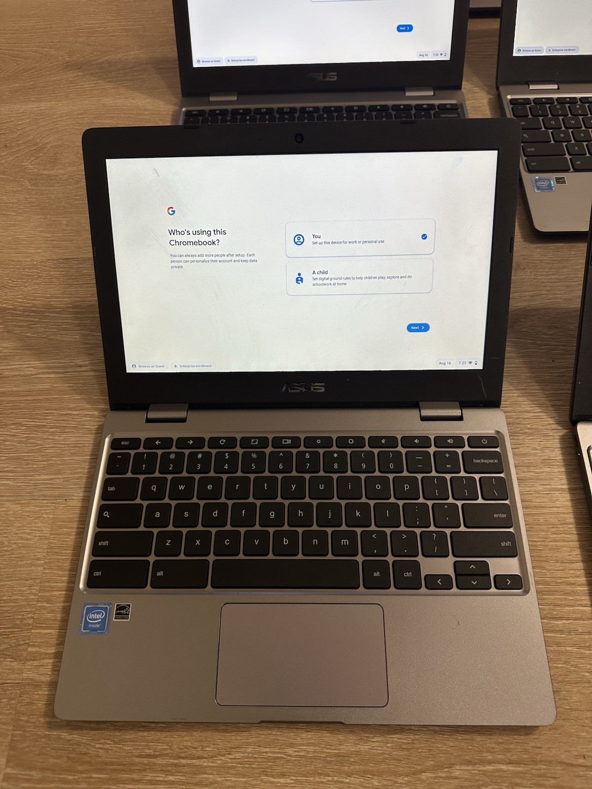 ASUS Chromebook CX22N 11.6-inch HD Non-Touch 32GB eMMC -LOT OF 5 UNITS-CHARGERS