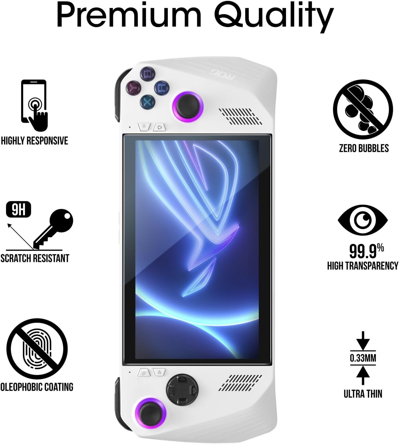 3 Pack Screen Protector for ASUS ROG Xbox Ally X/ROG Xbox Ally 2025/ROG Ally X 2