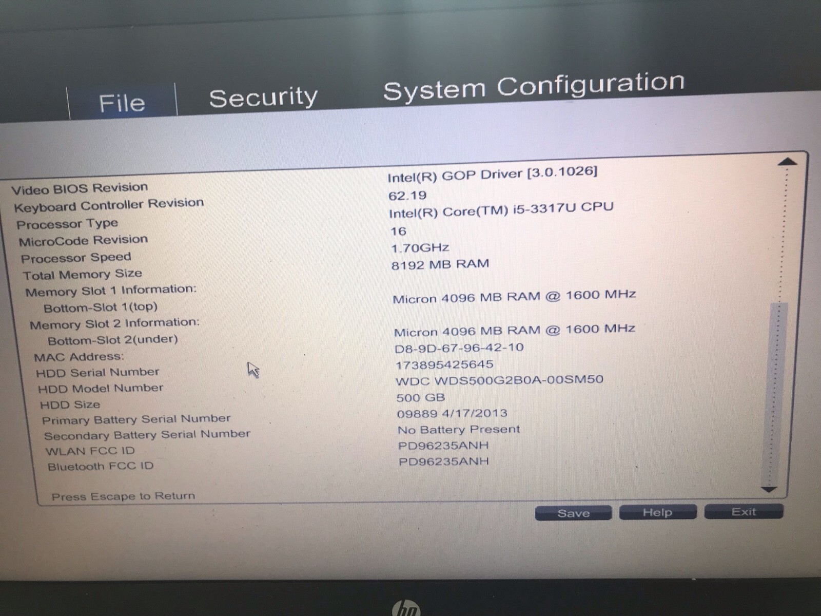 HP Elitebook Folio 9470m i5-3317U/ 1.7 GHZ/ 8 RAM/ NO HDD/ WITH CADDY /