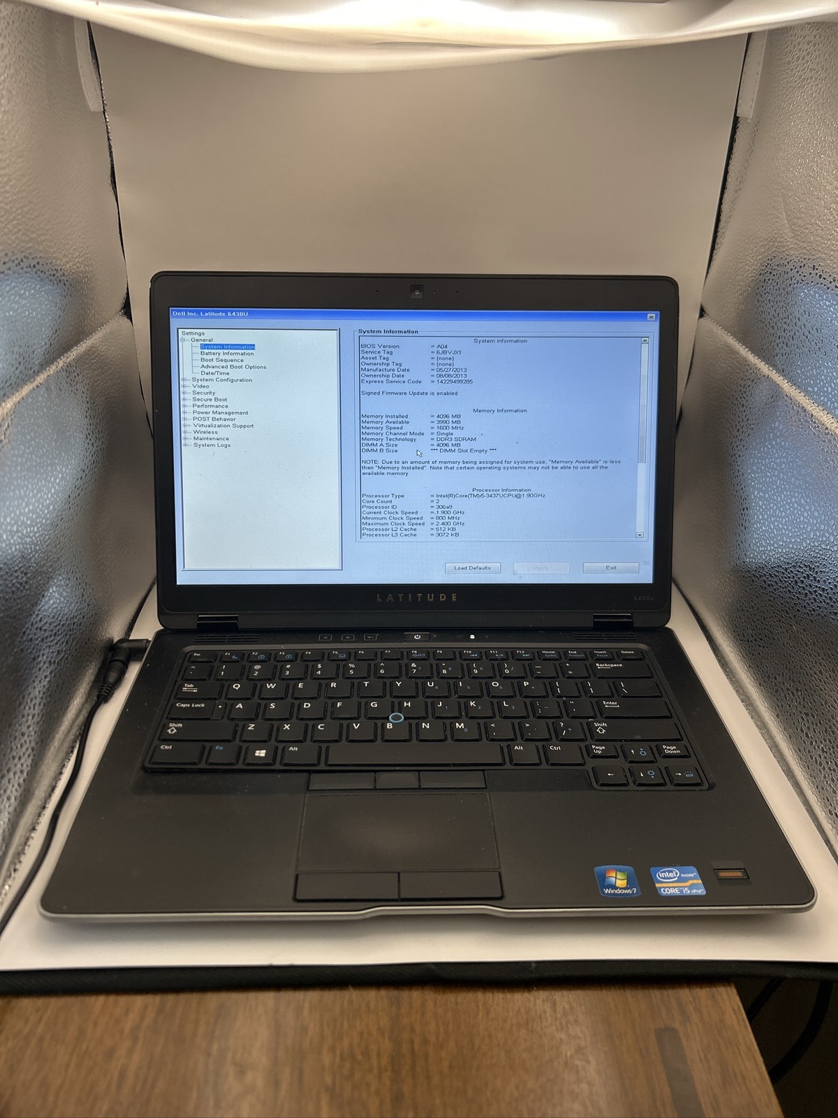 Dell Latitude 6430u 14″ i5 3rd Gen 8GB RAM No OS No HDD