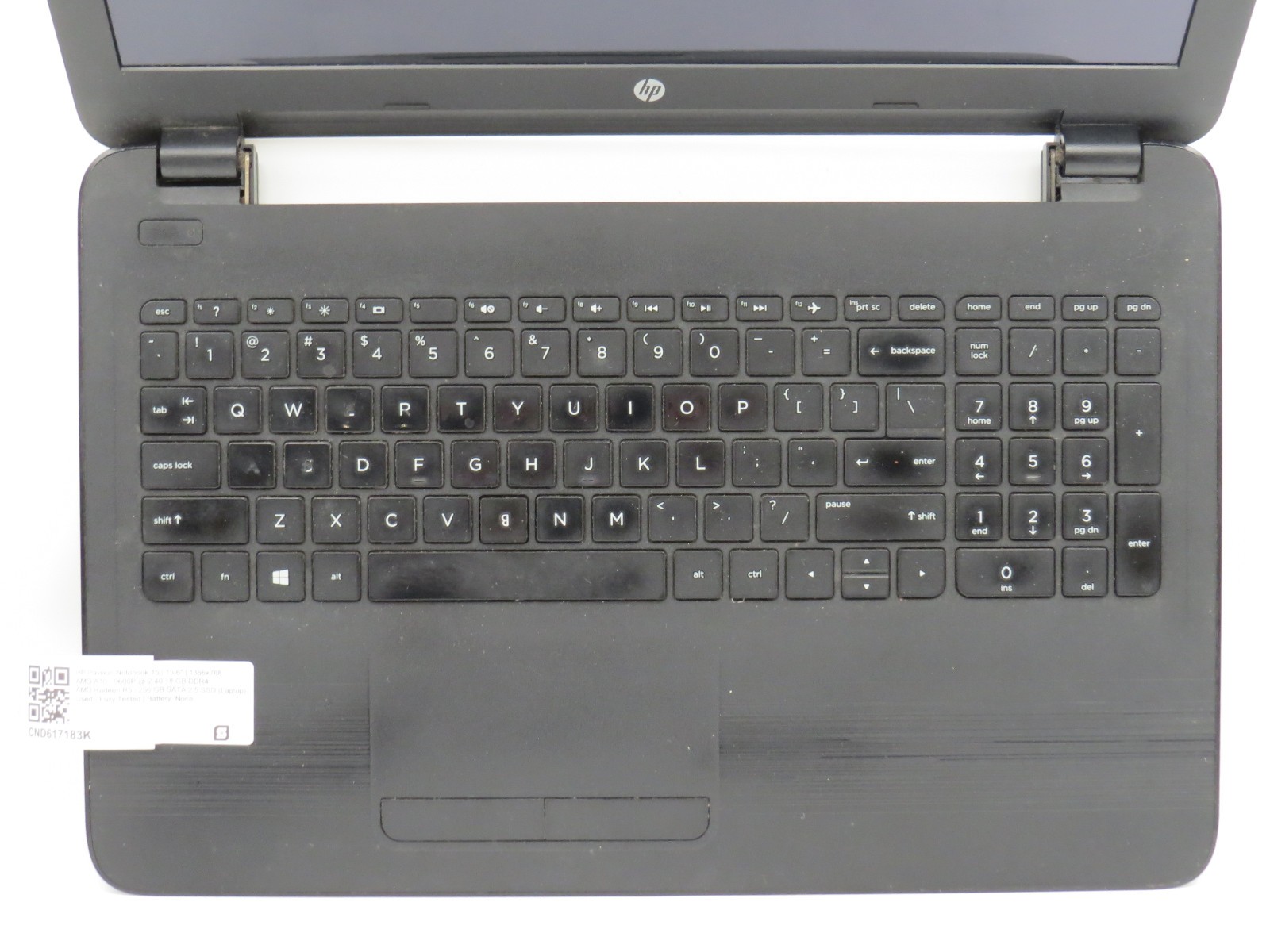 HP Pavilion A10-9600P @ 2.4GHz 8GB DDR4 256GB SSD 15.6″ No OS/Battery