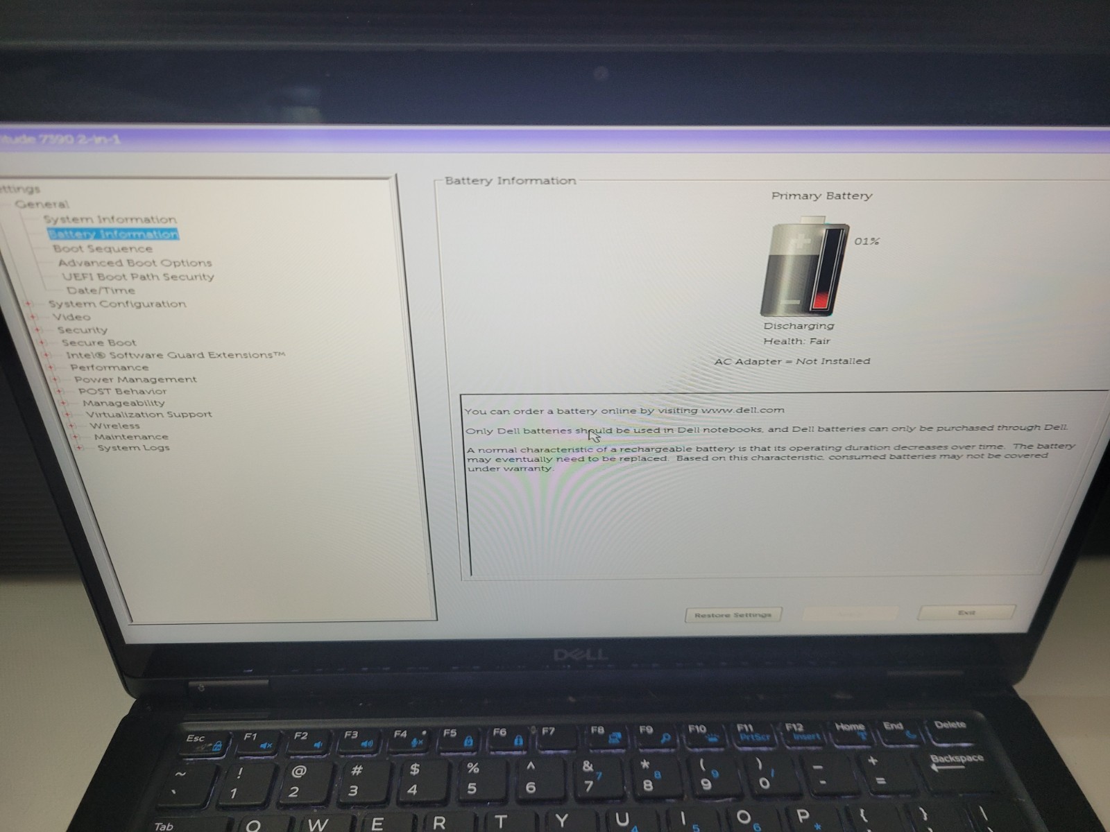 Dell Latitude 7390 Intel Core i5-8250U 1.6Ghz 8GB Ram No SSD 13.3″ Touch Laptop