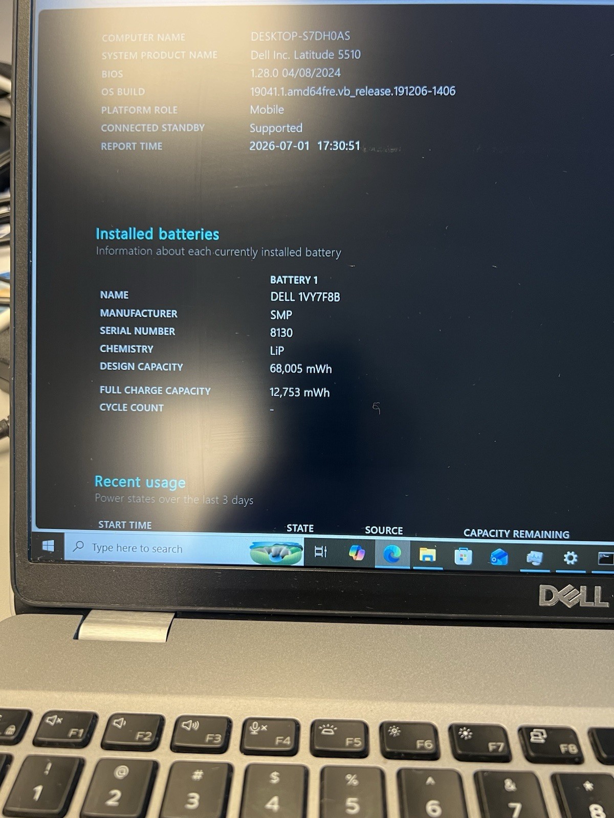 Dell Latitude 5510 | Intel Core i5-10310U | 8GB RAM | 250 GB SSD | No Charger